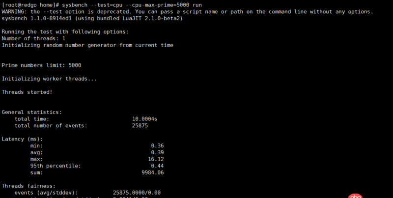 mysql - sysbench cpu測試的結果看不懂,求解
