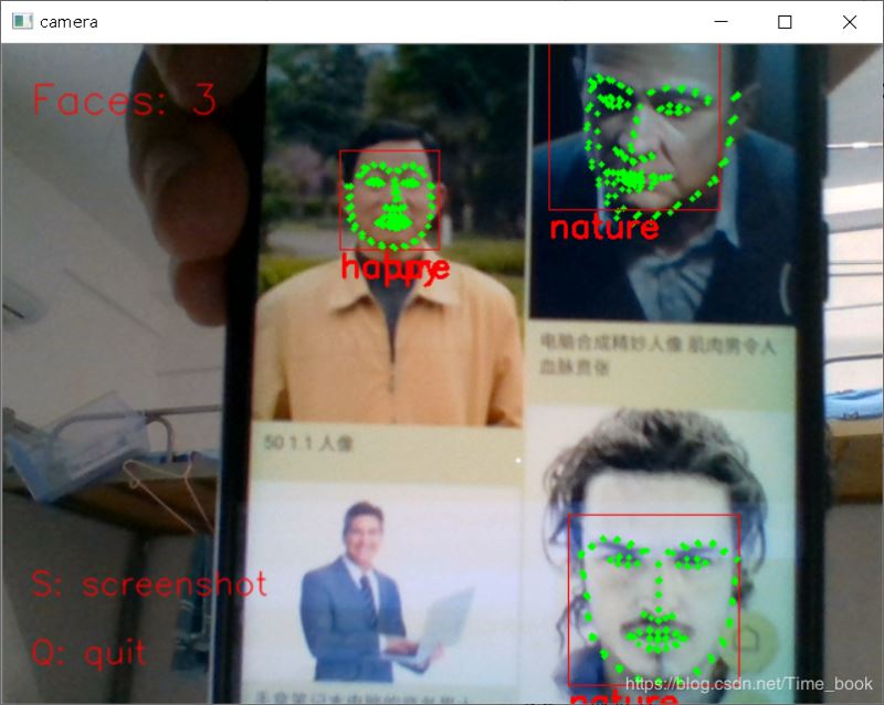Python+Dlib+Opencv實現(xiàn)人臉采集并表情判別功能的代碼