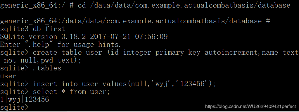 Android如何通過命令行操作Sqlite3數(shù)據(jù)庫的方法