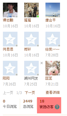 QQ空間的被擋訪客是什么意思？