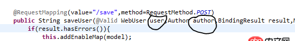 java - jsp的字能自動填充到user，卻不能自動填充到author為什么呀？