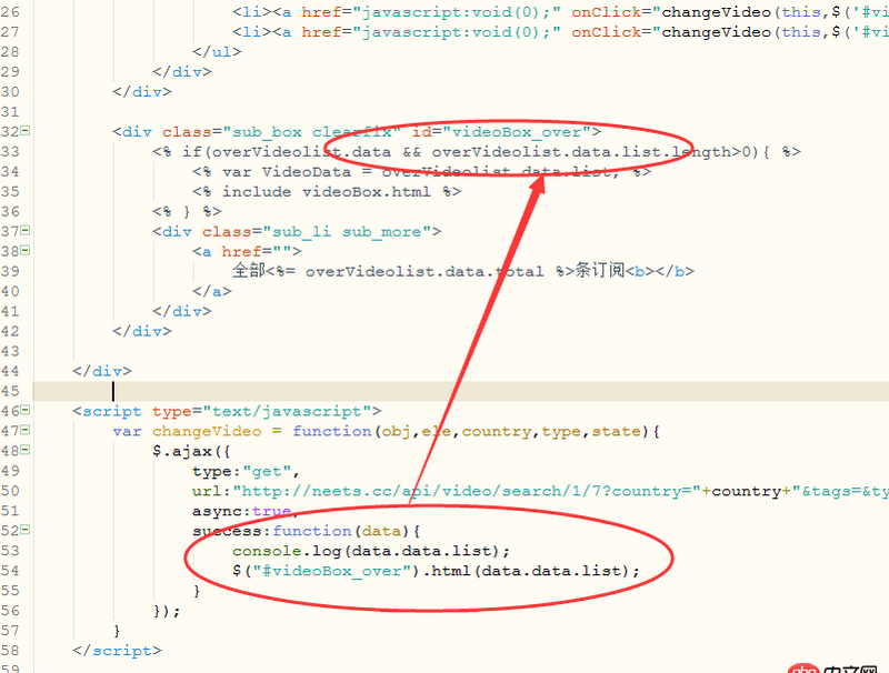 node.js - KOA-EJS 交互，前臺(tái)，ajax得到的數(shù)據(jù)，如何用EJS模板來(lái)渲染。
