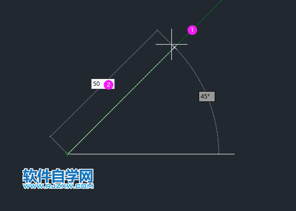 cad怎樣畫(huà)一個(gè)45度的角