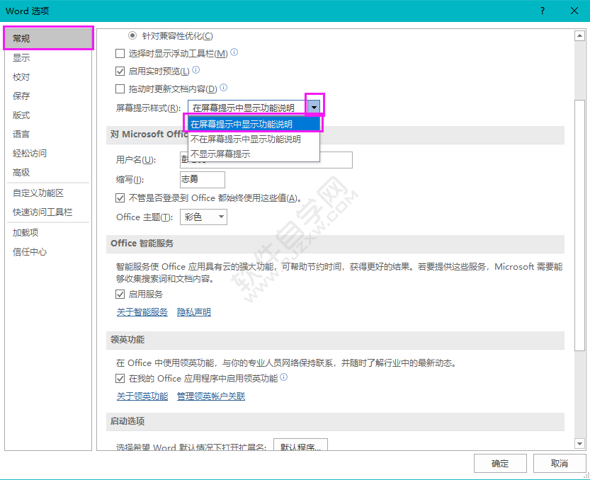 word怎么設(shè)置在屏幕提示中顯示功能說明的方法