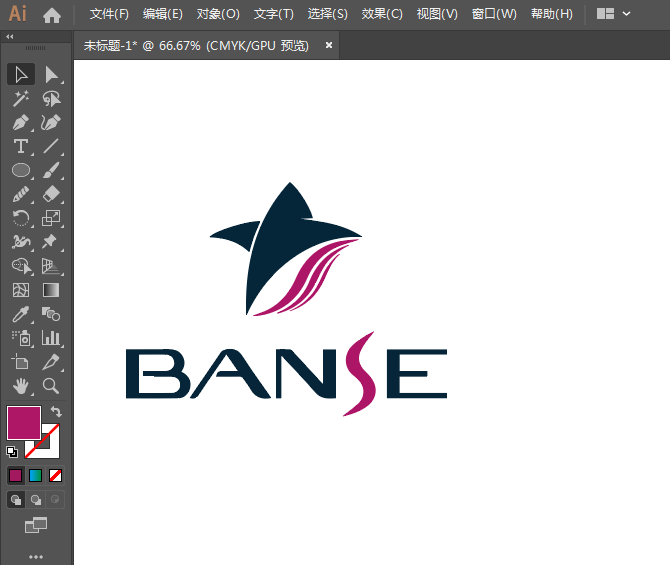 BANSE標(biāo)志LOGO用AI設(shè)計(jì)的方法