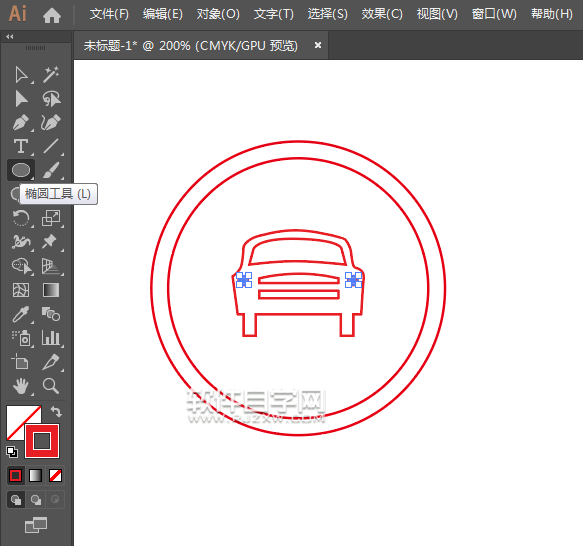 ai怎么畫(huà)機(jī)動(dòng)車(chē)行駛路牌