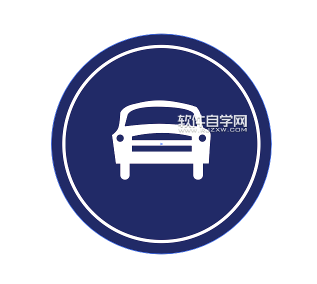 ai怎么畫(huà)機(jī)動(dòng)車(chē)行駛路牌