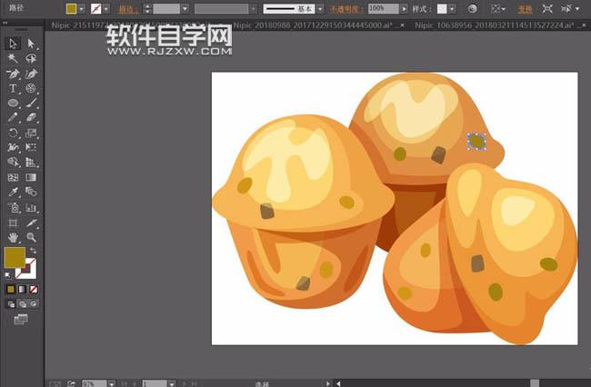 糕點(diǎn)圖案用ai怎么畫